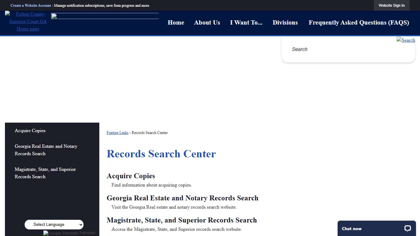 Records Search Center | Fulton County Superior Court, GA